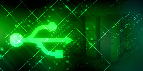 2d rendering USB icon