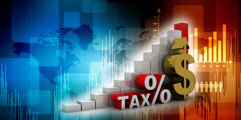 3d rendering Stock market online business concept
