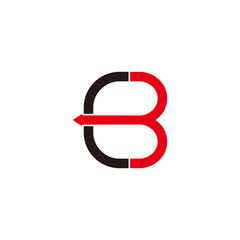Obraz premium letter cb motion arrow simple geometric logo vector