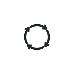 Recycle, circle, rotation vector icon