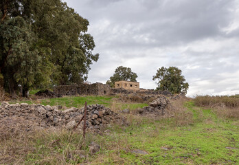 Abandoned and  destroyed after the Yom Kippur War, the Syrian village is located in the Golan...