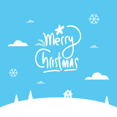 Merry Christmas illustration design, usable for banners, greeting cards, gifts etc.