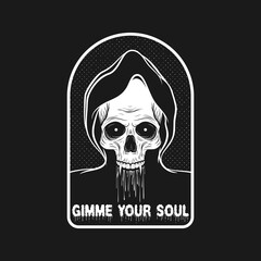 Gimme Your Soul. Unique and Trendy Poster Design.