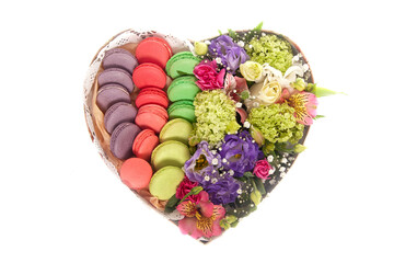 flowers and macaroons