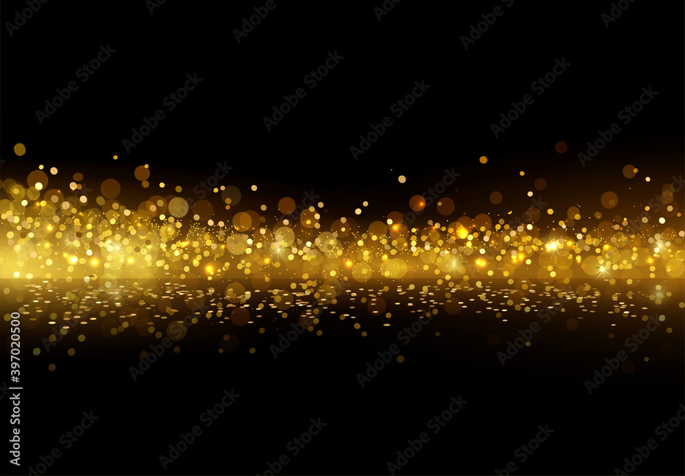 Poster holiday abstract shiny color gold design element
