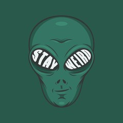 Stay Weird. Unique and Trendy Poster Design.