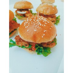 burger and fries