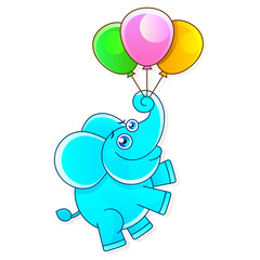 Baby shower invitation card. Vector Illustration Isolated