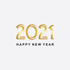 2021 new year icon vector illustration design template.Design for banner, greeting cards, brochure or print. Vector illustration. Isolated on white background.