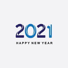 2021 new year icon vector illustration design template.Design for banner, greeting cards, brochure or print. Vector illustration. Isolated on white background.