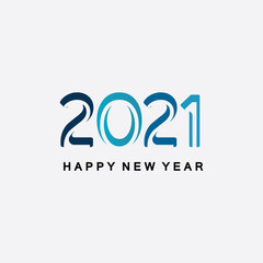 2021 new year icon vector illustration design template.Design for banner, greeting cards, brochure or print. Vector illustration. Isolated on white background.