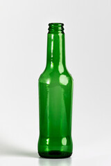  Transparent Alcohol bottled isolate on white background. 