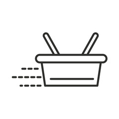 delivery shopping basket store service line style design
