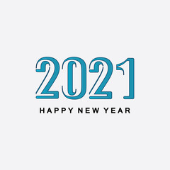 2021 new year icon vector illustration design template.Design for banner, greeting cards, brochure or print. Vector illustration. Isolated on white background.