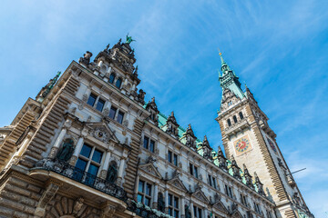 Fototapeta na wymiar Hamburg City Hall in Hamburg, Germany