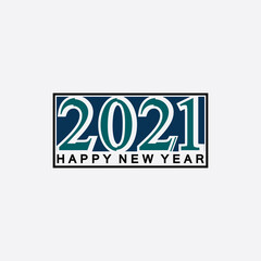 2021 new year icon vector illustration design template.Design for banner, greeting cards, brochure or print. Vector illustration. Isolated on white background.