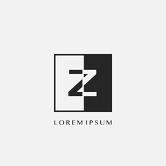 Simple Letter Z Square Polygon Geometric logo.