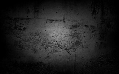 Old wall texture cement dark black gray  background abstract grey color design are light with white gradient background.