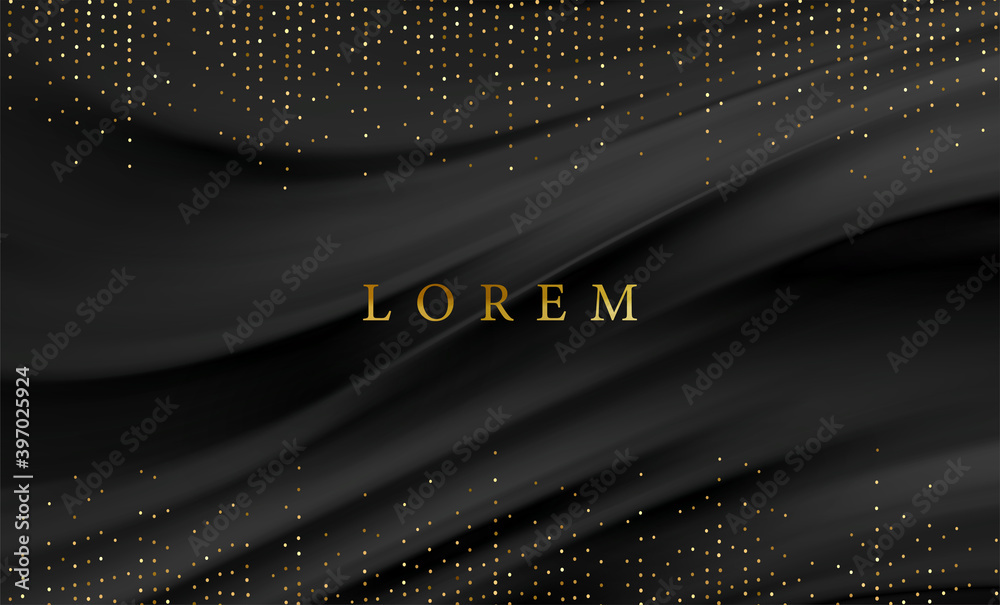 Poster smooth elegant black satin texture abstract background. luxurious background design