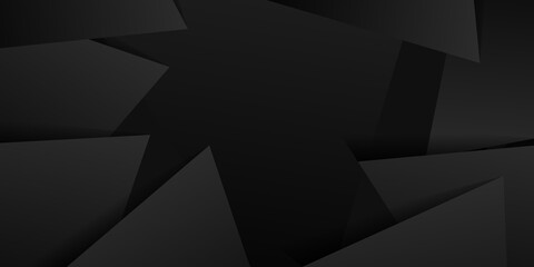 Obraz premium Black abstract background with dark concept. Vector Illustration. Suit for social media post story and presentation template.
