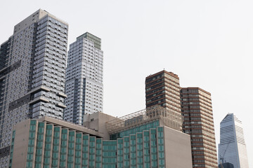 Obraz premium Skyscrapers in the Hell's Kitchen and Hudson Yards Skyline in New York City