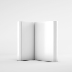 Book mockup on soft color background