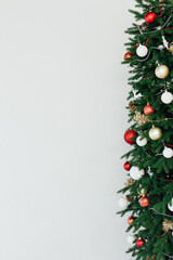 Christmas tree with gifts new year decor December