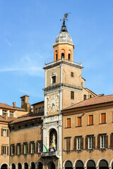 Modena, Italy. Beautiful architecture of Palazzo Comunale at Piazza Grande in Modena.