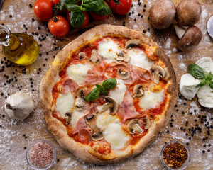 pizza with mashrooms