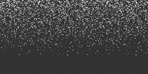 Snowfall isolated on transparent background. Falling Snow. Snow with snowflakes vector illustration. Realistic christmas snow
