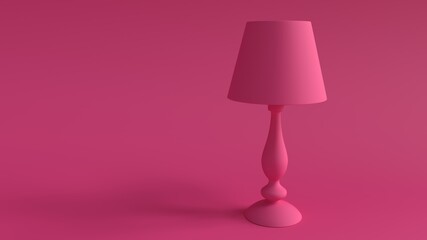 3d render realistic table lamp fixture