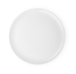 plate on white background. Top view