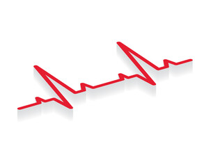 electrocardiogram, ECG, heart beat, pulse - vector illustration