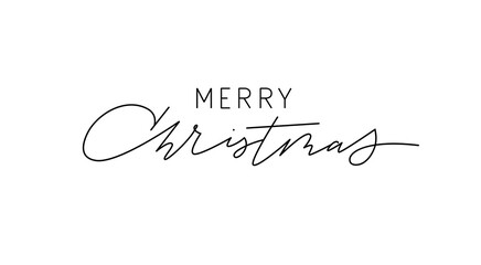 Merry Christmas modern seasonal calligraphy design