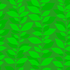 Green leaf textures. Concept vestor seamless pattern with leaves. Bright spring and summer background. Fresh foliage pattern fill, seasonal web page, surface texture.