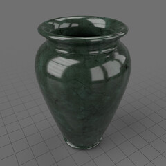 Wide ceramic vase
