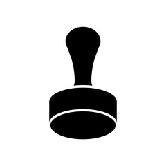Stamp icon, approved logo isolated on white background
