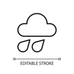 Weather forecast app pixel perfect linear icon. Meteorological software. Real-time weather data. Thin line customizable illustration. Contour symbol. Vector isolated outline drawing. Editable stroke