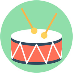 
Drum Flat Vector Icon
