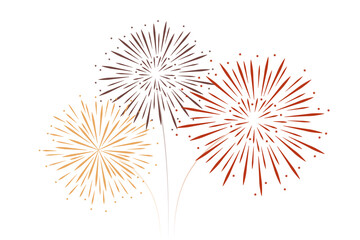 Obraz premium firework isolated on white background vector illustration EPS10