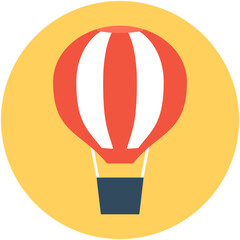 Obraz premium Air Balloon Flat Vector Icon 
