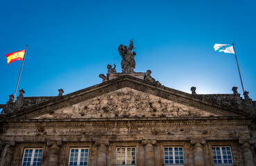 Fototapeta na wymiar Town Hall, Santiago de Compostela, Spain