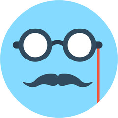 
Hipster Mask Flat Vector Icon

