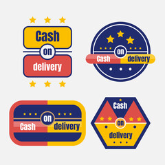 Cash on delivery badge collection. - Vector.