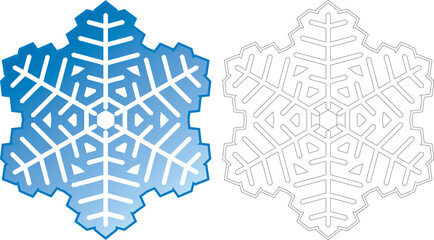 Fantasy snowflake vector illustration. Hexagonal snow star. CMYK color eps file.