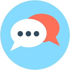 
Chat Bubbles Flat vector Icon
