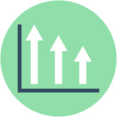 
Growth Chart Flat vector Icon
