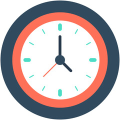 
Clock Flat vector Icon
