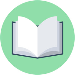 Open Book Vector Icon