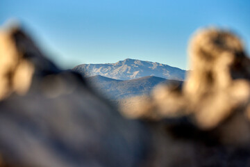 Biokovo mountain in Croatia photographed from fortress